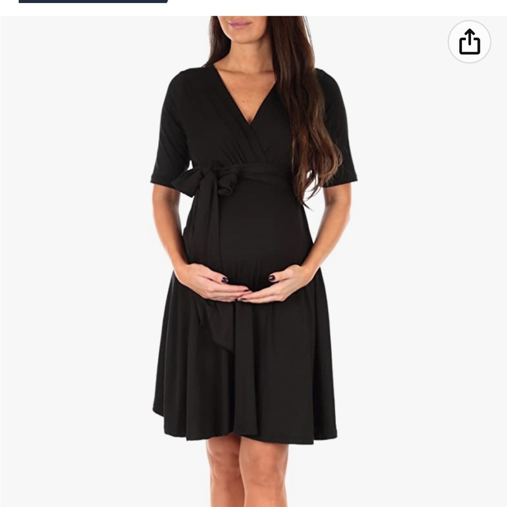Mother Bee Maternity Dress Black L